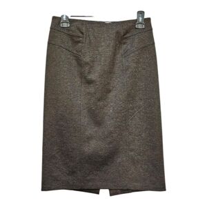 New York and Company Stretch Brown Pencil Skirt Size 0